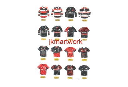 Saracens Retro Rugby Shirts Wall Art Print
